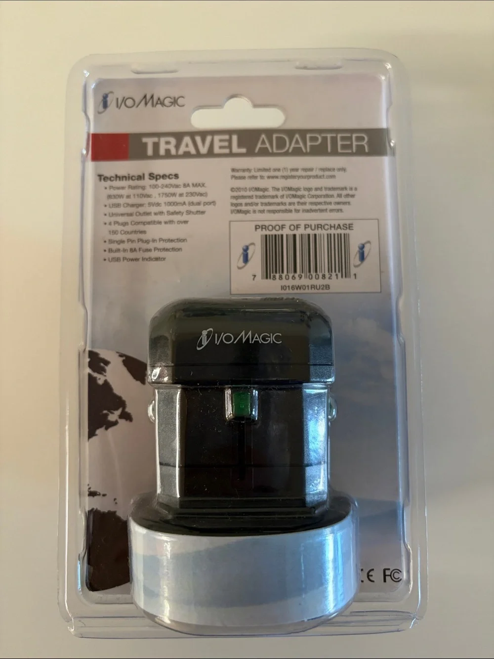 🆕 I/O Magic Universal Travel Adapter with Dual USB Ports